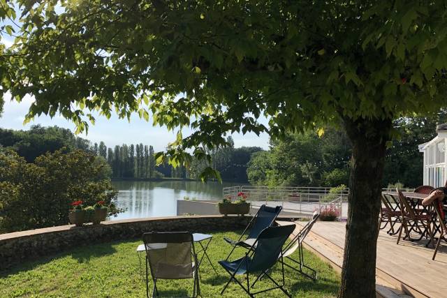 Terrasse vue lac