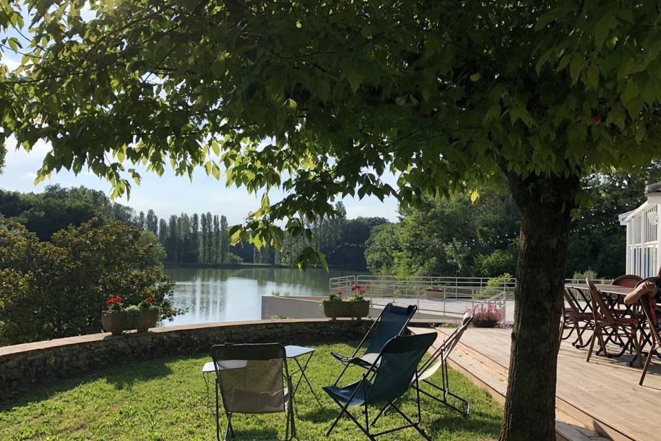 Terrasse vue lac