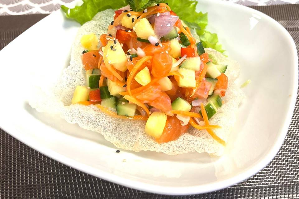 Salade saumon exotique