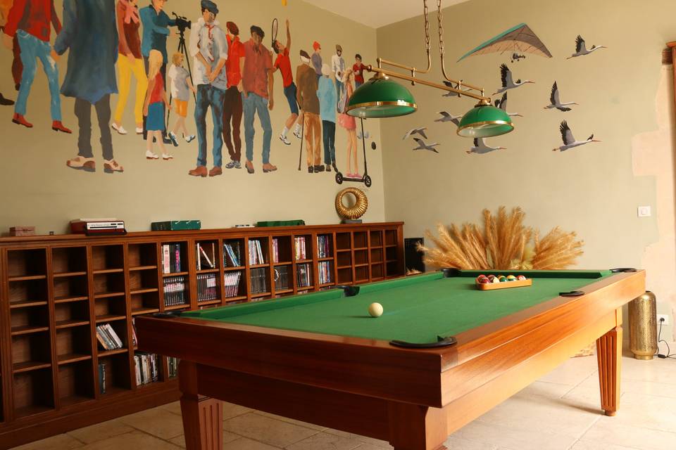 Billard dans le manoir