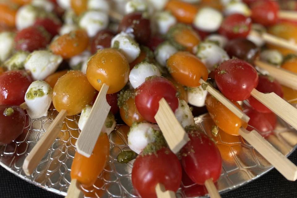 Brochettes tomates mozzarella