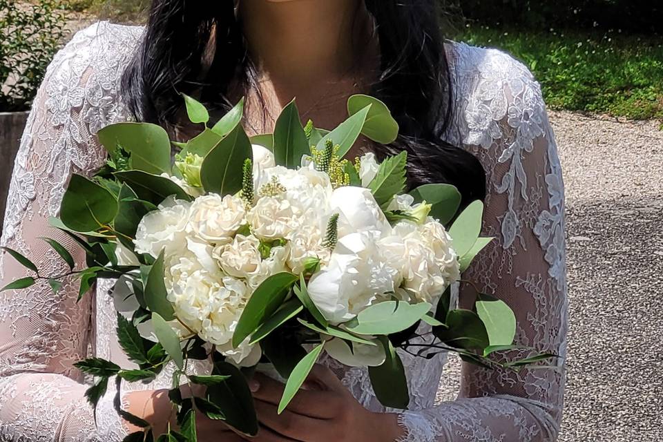 Bouquet de mariée pivoines&Cie