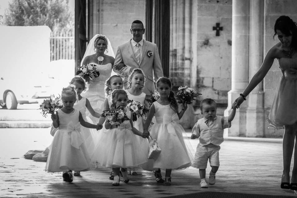 Gwen et Jérémy et leur cortège