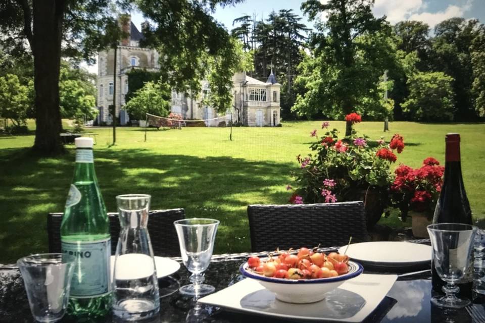 Cottage view of chateau