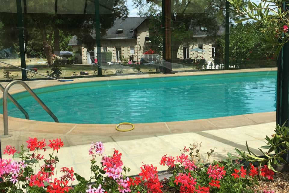 Heated pool & cottages