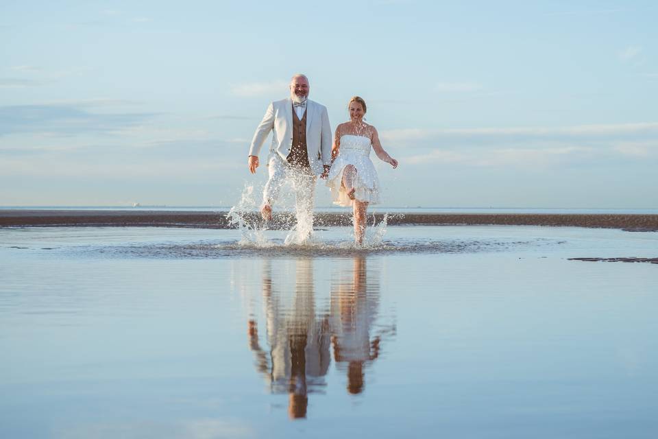 Course dans l'eau