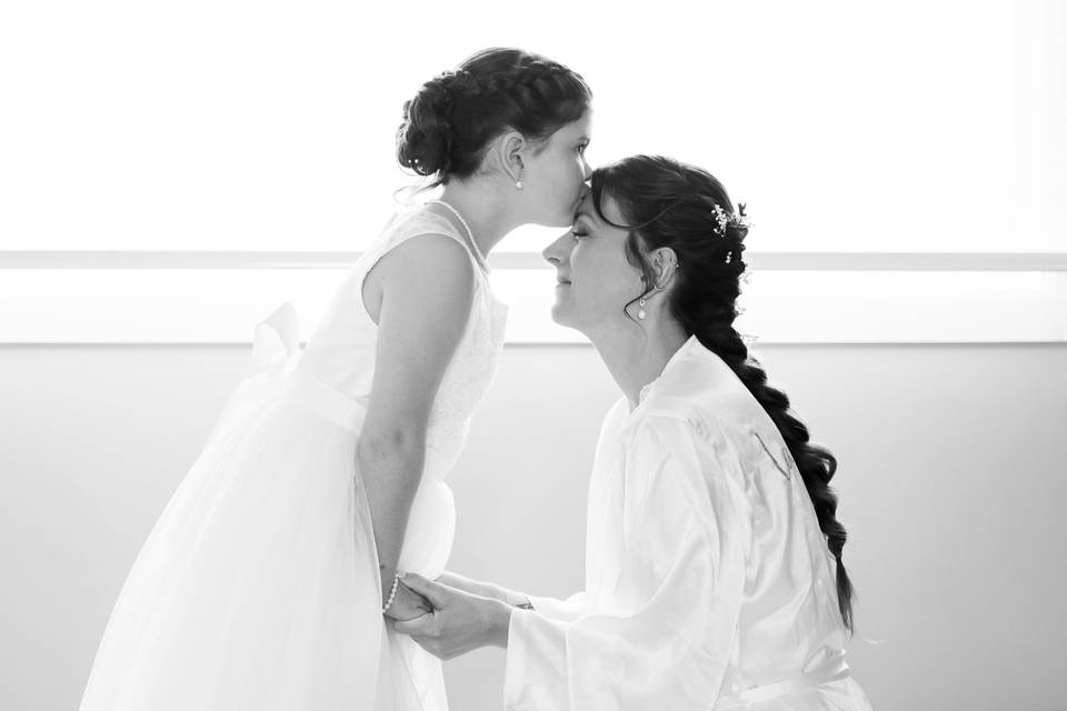 Tendresse avec sa fille