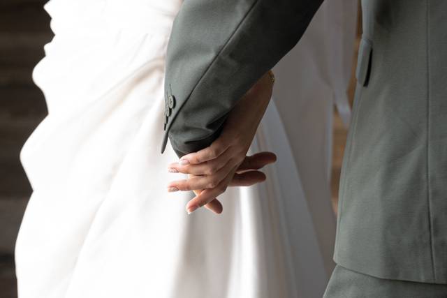 Photo de la mariée + père