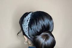 Chignon bas glam