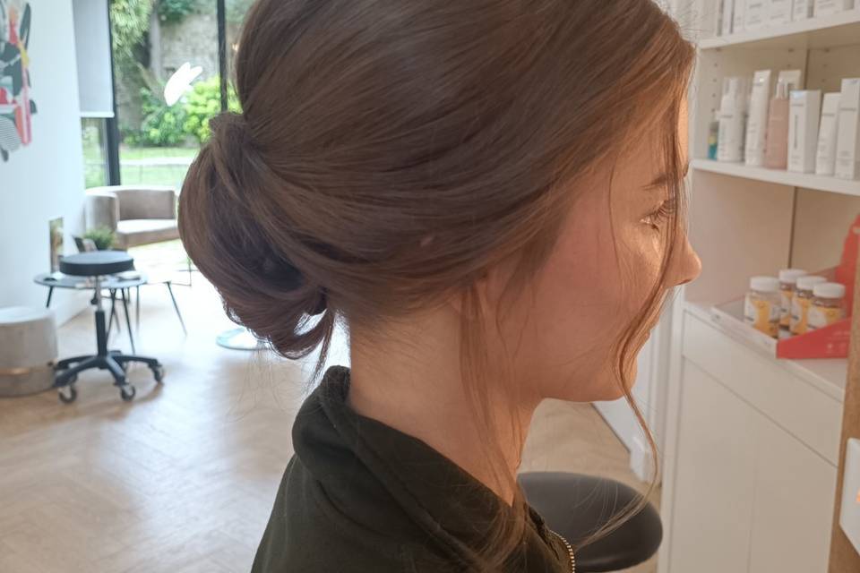 Chignon chic bas de nuque