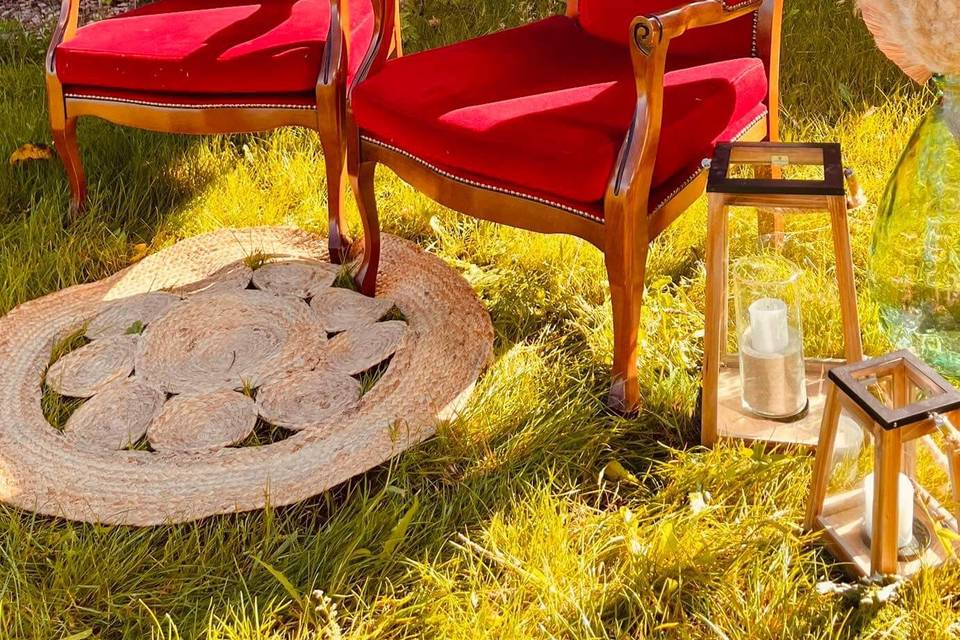 Fauteuil Voltaire rouge