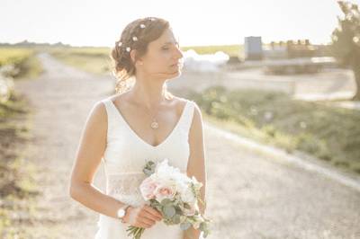 Photo de couple: portrait de la mariée