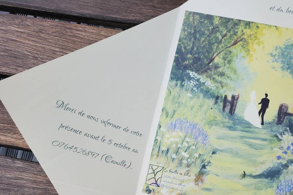 Faire-part Mariage champêtre