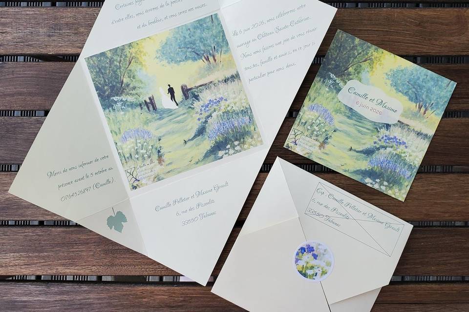 Faire-part Mariage champêtre