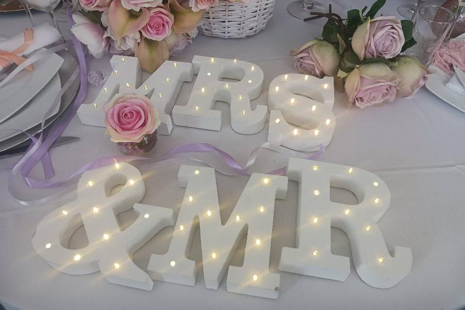 Artnuptial Mr et Mrs lumineux