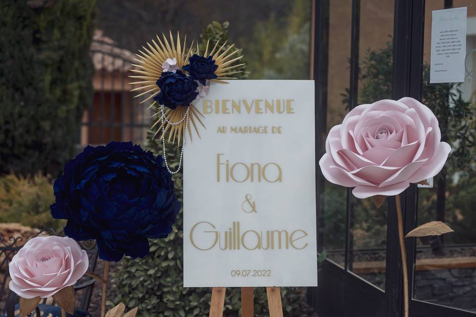 Fleurs géantes en papier