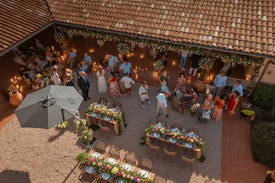 Soirée dans la Cour du domaine