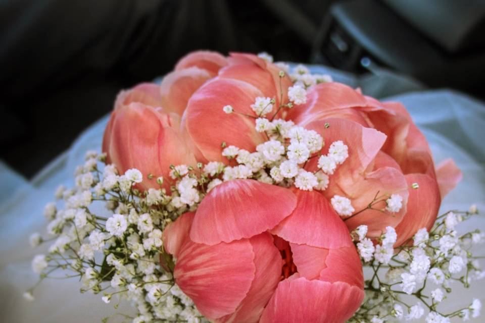 Bouquet de mariée pivoine