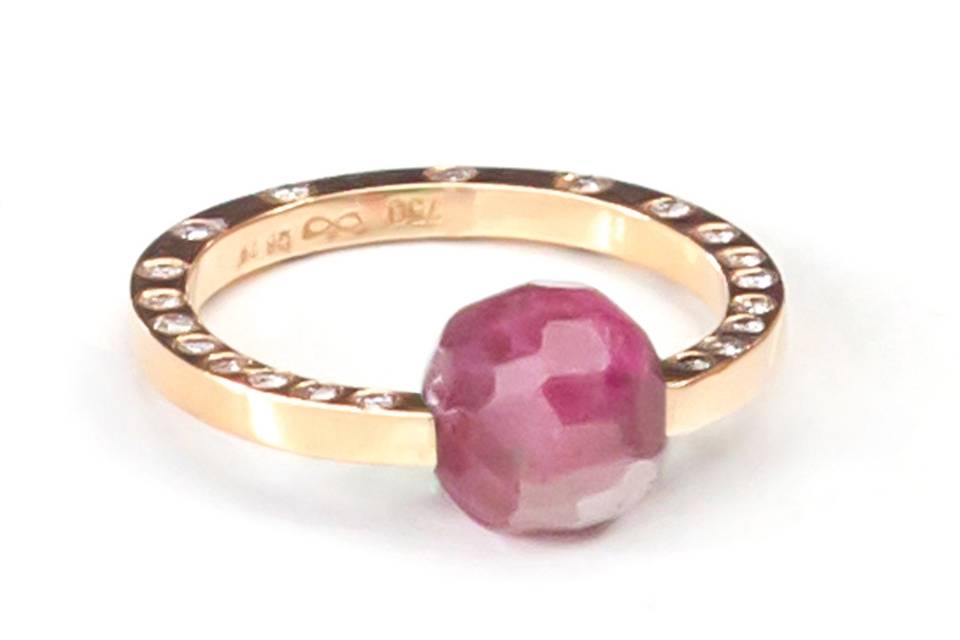 Bague Rubis Diamants Or