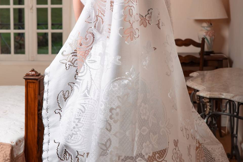 Voile en dentelle ancienne