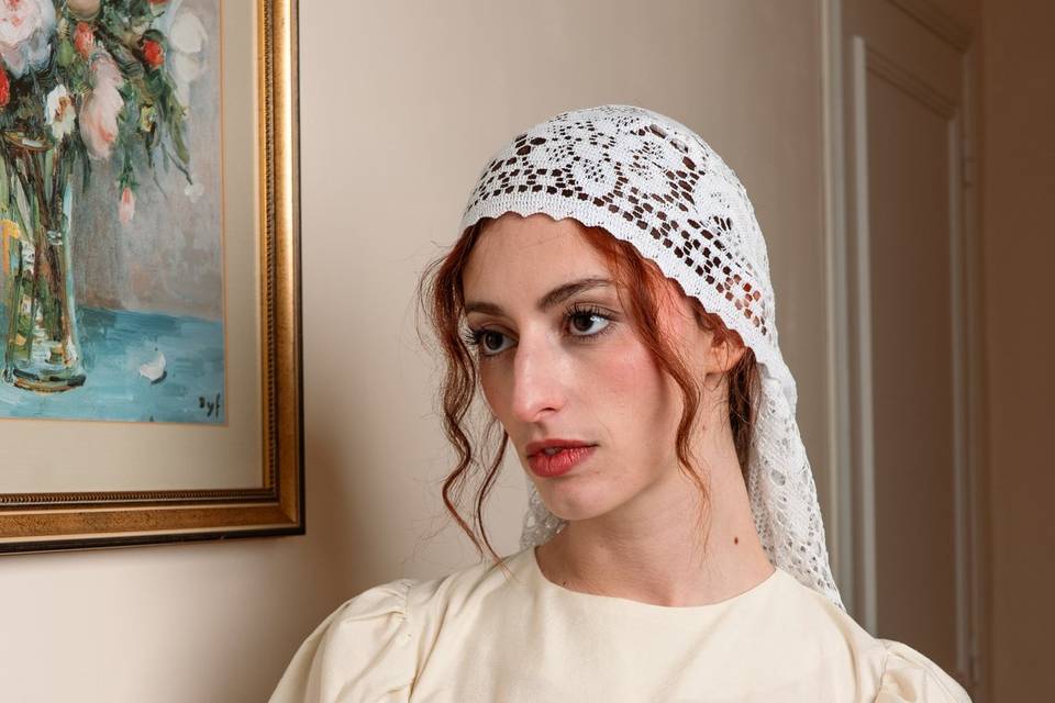 Voile en dentelle ancienne