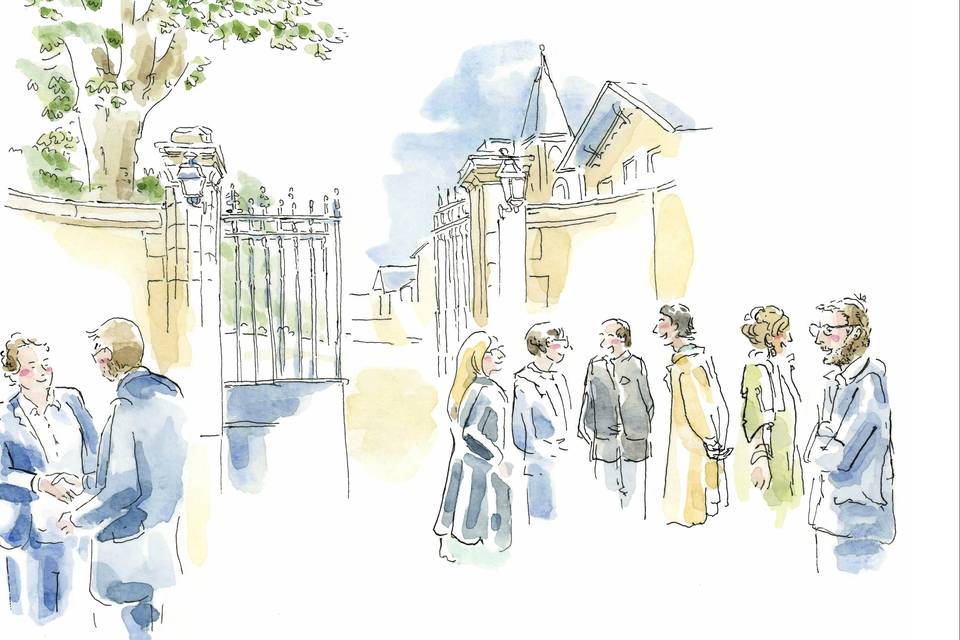 Arrivée des invités