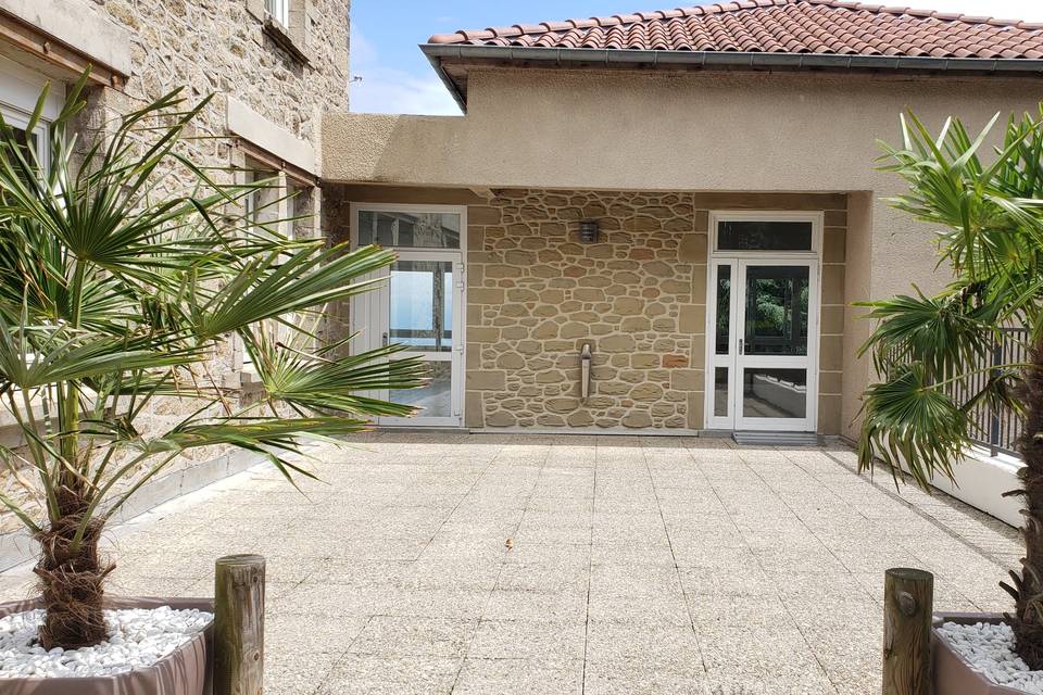 Terrasse salle 180m²