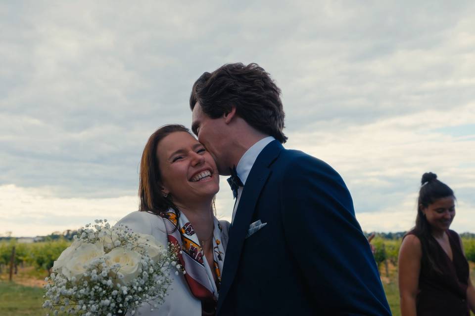 Couple après le bouquet