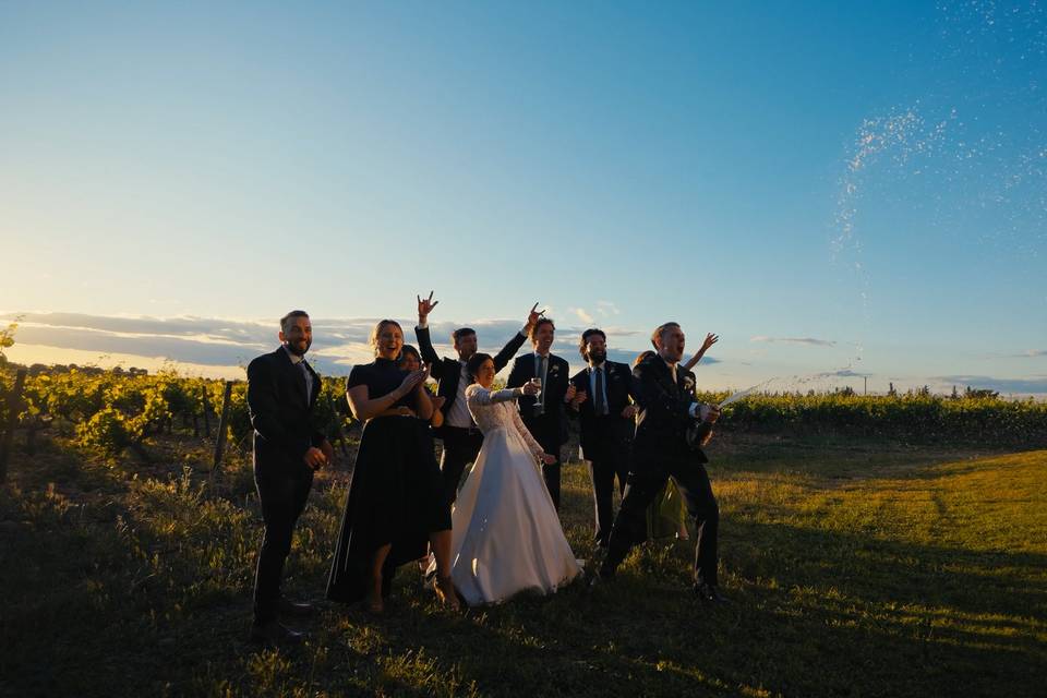 Photo de groupe au sunset