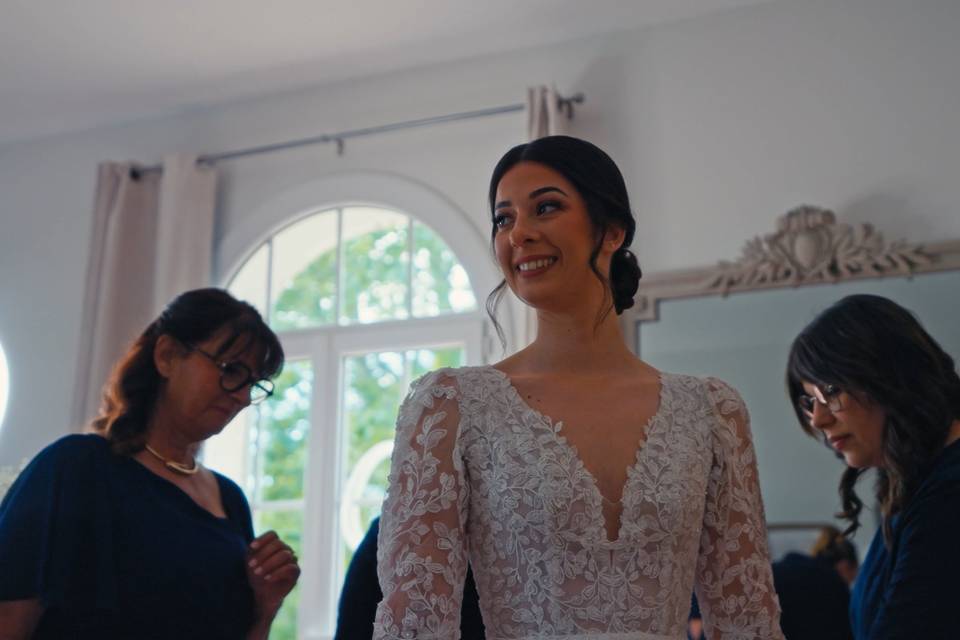 Habillage de la mariée