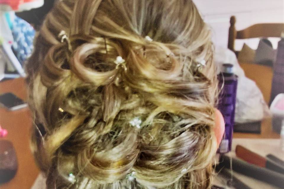 Chignon bouclé