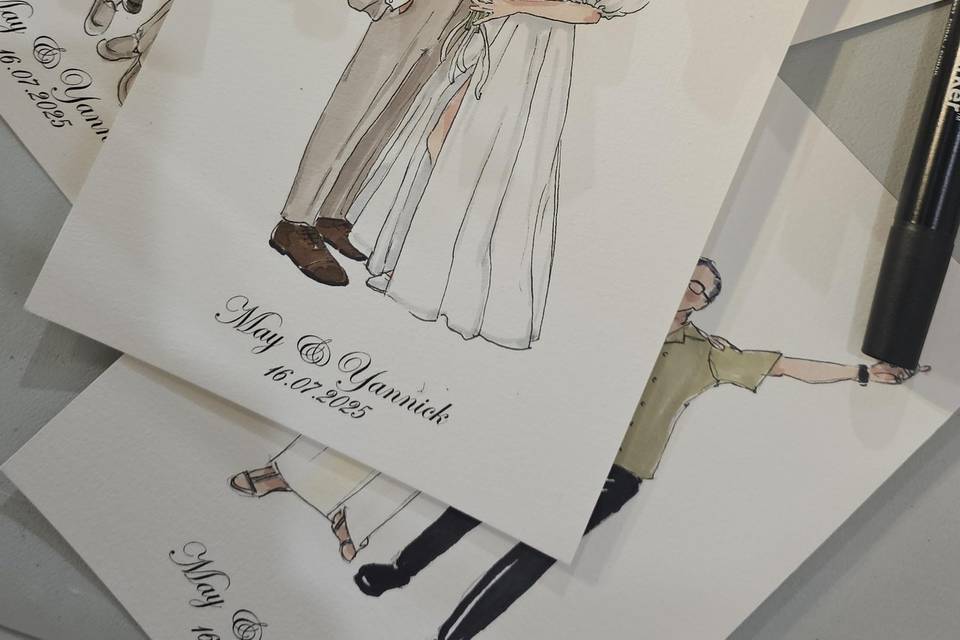Illustration mariés