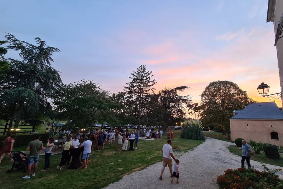 Parc avec vue sur les gîtes