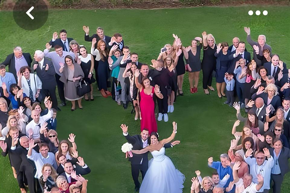 Mariage VDC Groupe en coeur