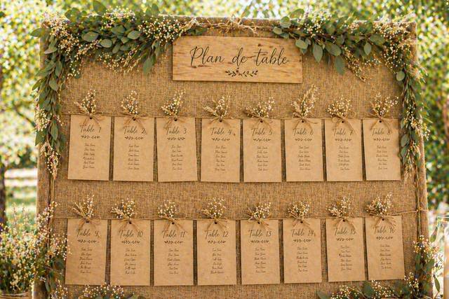 Plan de table naturel
