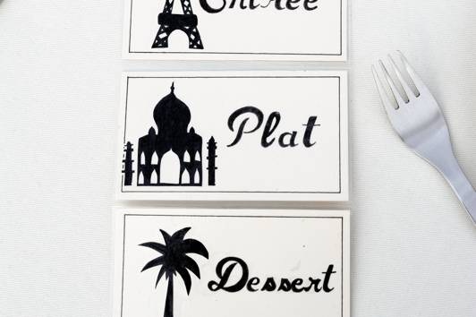 Menu thème voyage