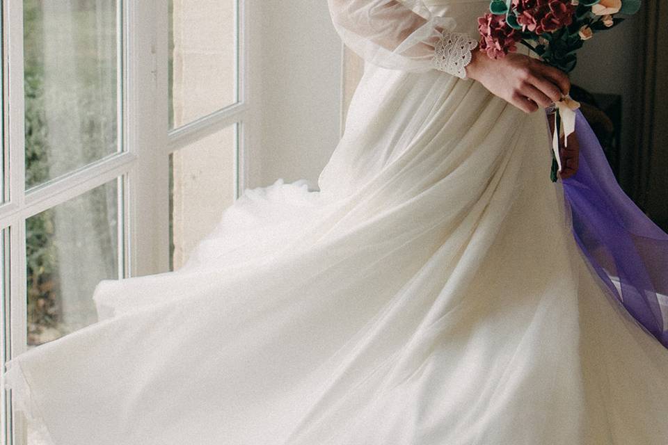 Voile long Lilas