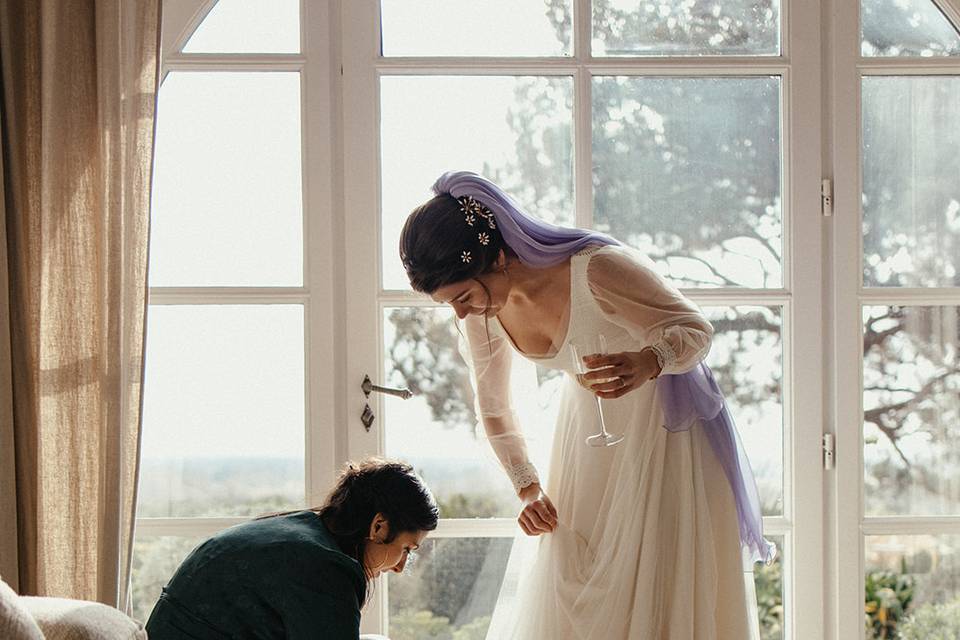 Voile long Lilas