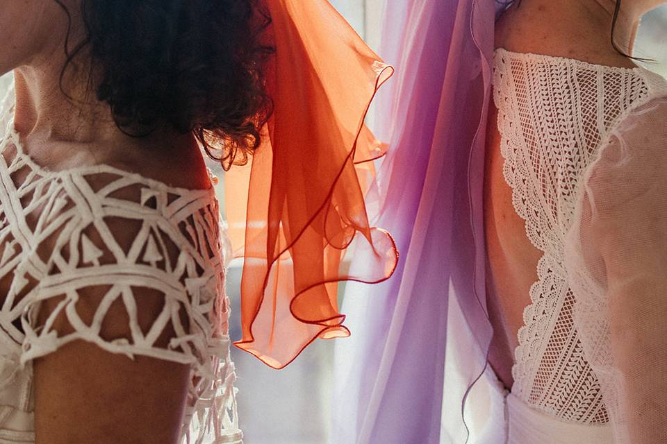 Voiles Lilas et Orange