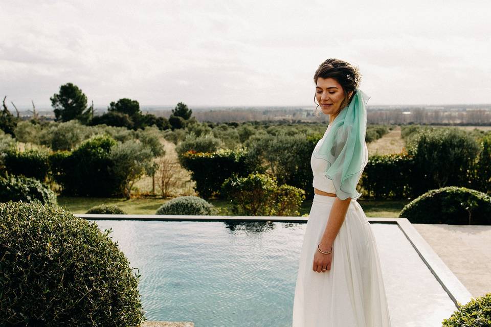 Voile moyen vert d'eau