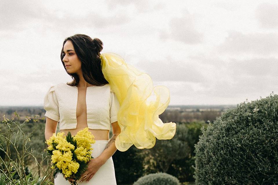 Voile long Jaune soleil