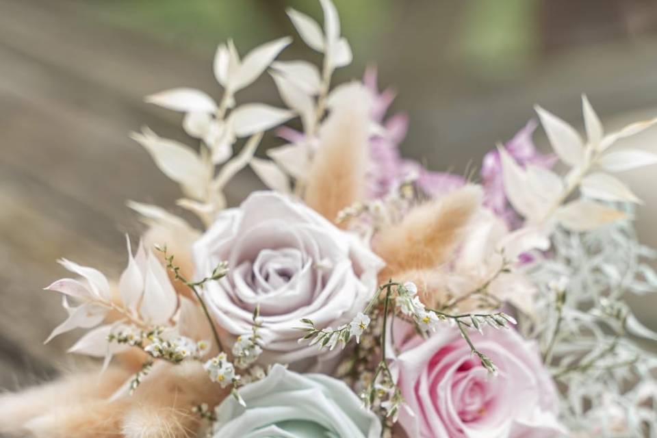 Bouquet de mariée pastel