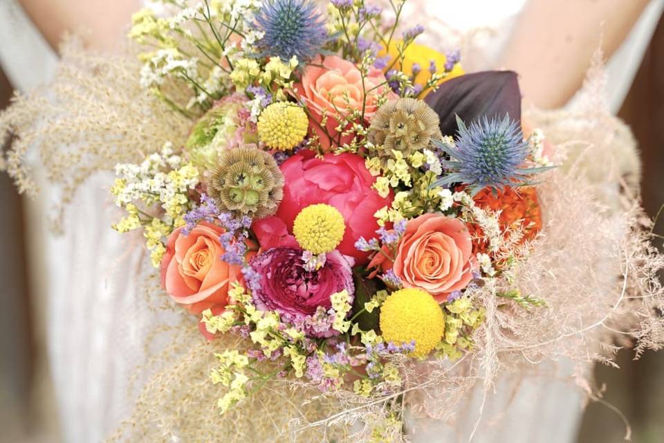 Bouquet de mariée séchées