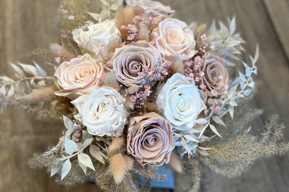 Bouquet de mariée stabilisé