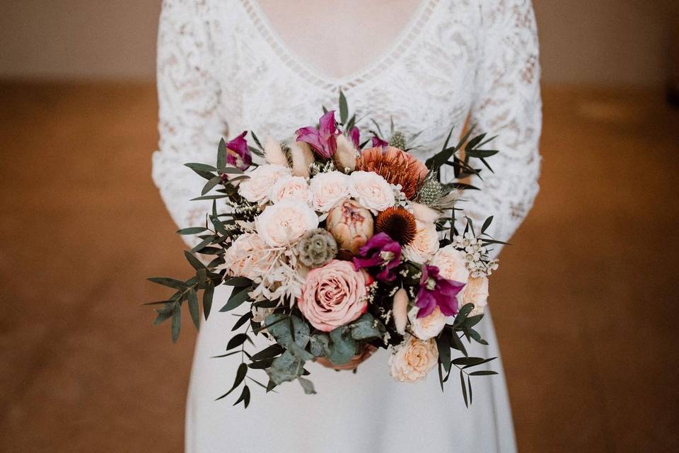 Bouquet de mariée nature