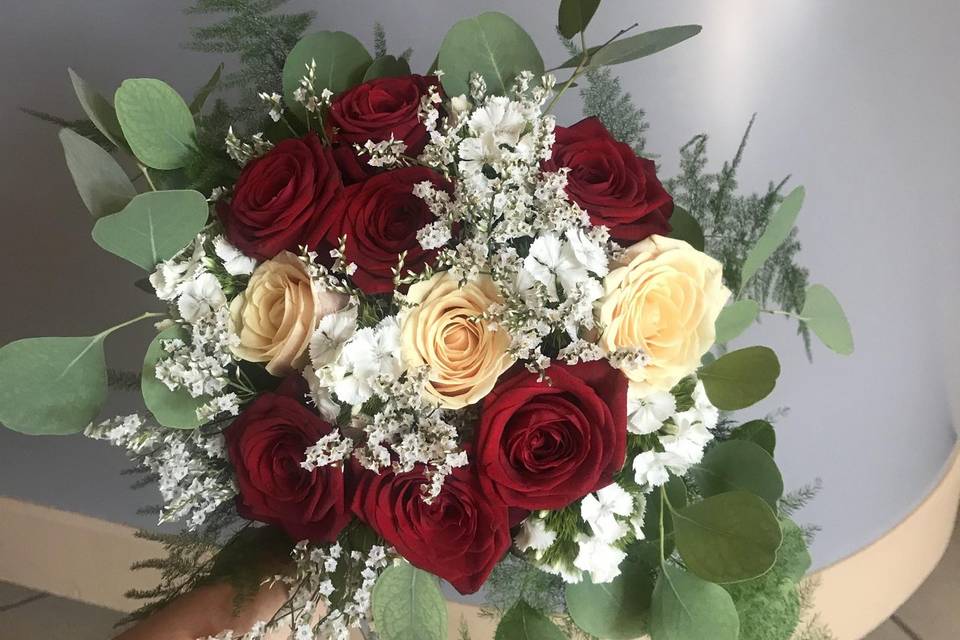 Bouquet de mariée rouge