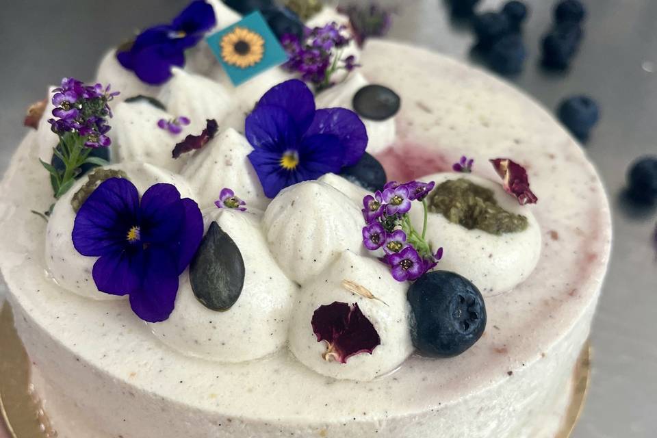 Entremet cassis - praliné