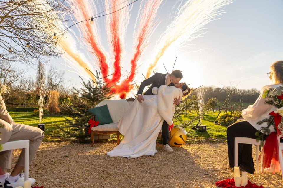 Un mariage sur le thème  NoëL