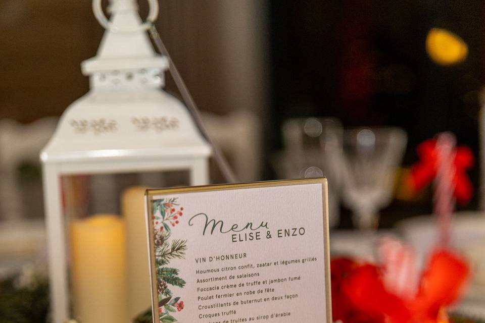 Un mariage sur le thème  NoëL