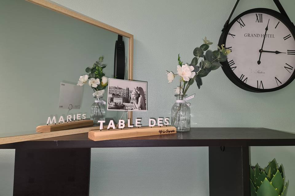 Table des mariés